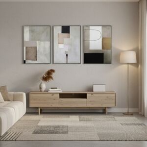 New 3 Piece Framed Canvas Artwork